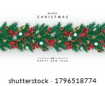 christmas garland longitudinal... | Shutterstock .eps vector #1796518774
