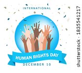 human right day concept.... | Shutterstock .eps vector #1835541217