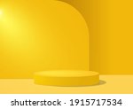 3d background. yellow geometric ... | Shutterstock .eps vector #1915717534