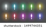 set of multicolored glowing... | Shutterstock .eps vector #1499744351