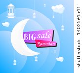 ramadan kareem set poster sale... | Shutterstock .eps vector #1402564541