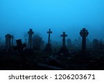 fog cemetery graveyard