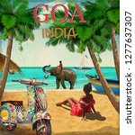 Goa. India Vector Poster.