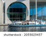 Small photo of berlin, 2021, october, 04, tourists and architecture in berlin's government district around the reichstag and the elisabeth luders house