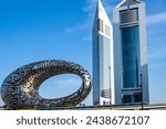 Small photo of Dubai, United Arab Emirates, 2023, December , 03, Eye of the Future, Sheik Zayed Road, Downtown Dubai, United Arab Emirates, Asia