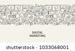 digital marketing banner... | Shutterstock .eps vector #1033068001
