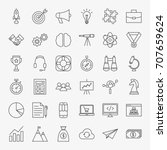 startup line icons. vector set... | Shutterstock .eps vector #707659624
