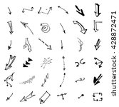 vector hand drawn arrows set... | Shutterstock .eps vector #428872471