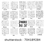 mega set of doodles vector.... | Shutterstock .eps vector #704189284