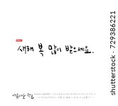 hand drawn korean alphabet  ... | Shutterstock .eps vector #729386221
