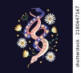 Snake And Daisy Flower Magic...