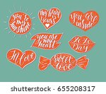 hand drawn romantic vector... | Shutterstock .eps vector #655208317