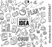 business idea and business plan ... | Shutterstock .eps vector #1023004867