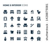 simple bold vector icons... | Shutterstock .eps vector #1428875081