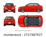 modern subcompact city car... | Shutterstock .eps vector #1717387927