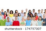 mixed group of people. | Shutterstock . vector #174757307