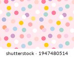 Cute Background With Polka Dot...