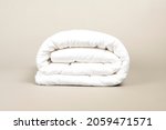 Folded down white duvet bedding