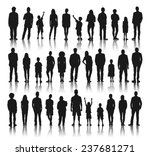 silhouettes group of people in... | Shutterstock .eps vector #237681271