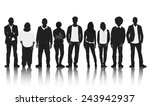 silhouettes group of casual... | Shutterstock .eps vector #243942937