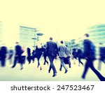 Business People Walking Commuter Travel Motion City Concept
