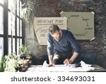 Businessman Determine Ideas Writing Working Concept