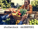 Woman Selling Fresh Local Vegetable at Farmers Market