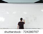 Startup Business People Writing on White Board Sharing Planning Strategy