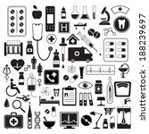 medical icons set  isolated on... | Shutterstock .eps vector #188239697