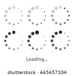 circular loading sign  gray... | Shutterstock .eps vector #665657104