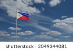 3d  Philippin Flag Waving On...