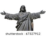 Statue of Jesus Christ. Sacred Heart. Christianity symbol