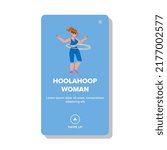 hoolahoop woman vector....