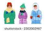 cold weather cloth vector....