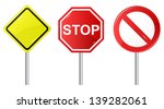 vector illustration of 3 signs | Shutterstock .eps vector #139282061