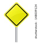 blank yellow sign isolated on... | Shutterstock .eps vector #148039124