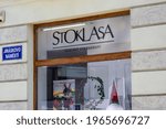 Small photo of OSTRAVA, CZECH REPUBLIC - APRIL 28, 2021: The storefront of Stoklasa store in Ostrava which sells haberdashery