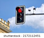 Traffic lights with a CCTV cameras controling the vehicle speed and velocity