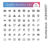 set of 56 usa independence day... | Shutterstock .eps vector #618440057