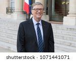 Small photo of PARIS, FRANCE - APRIL 16, 2018 : Bill Gates at the Elysee Palace to encounter the french president to speak about Bill & Melinda Gates Foundation (BMGF).