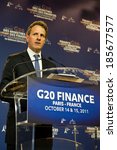 Small photo of PARIS, FRANCE - OCTOBER 15, 2011 : Timothy Geithner in french Ministry of economy during the G20 Finances in Paris.