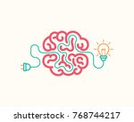 brainstorming creative idea.... | Shutterstock .eps vector #768744217