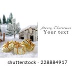 christmas card showing a winter ... | Shutterstock . vector #228884917