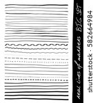 hand lines   real markers. big... | Shutterstock .eps vector #582664984