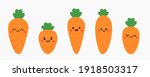 set of cute cartoon carrots... | Shutterstock .eps vector #1918503317
