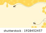 honey wallpaper with hexagon... | Shutterstock .eps vector #1928452457