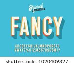 "fancy" vintage 3d alphabet.... | Shutterstock .eps vector #1020409327