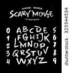 hand made scribble font 'scary... | Shutterstock .eps vector #325544534