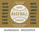 baseball badge creator. ball... | Shutterstock .eps vector #642131914