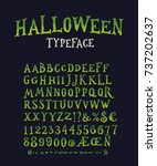 vintage halloween original... | Shutterstock .eps vector #737202637